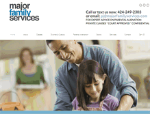 Tablet Screenshot of majorfamilyservices.com